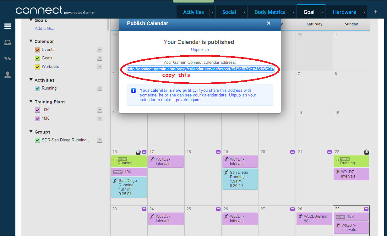 An Illustrated Guide to export Garmin Connect's Training Calendar to Google  Calendar | Darren Chen